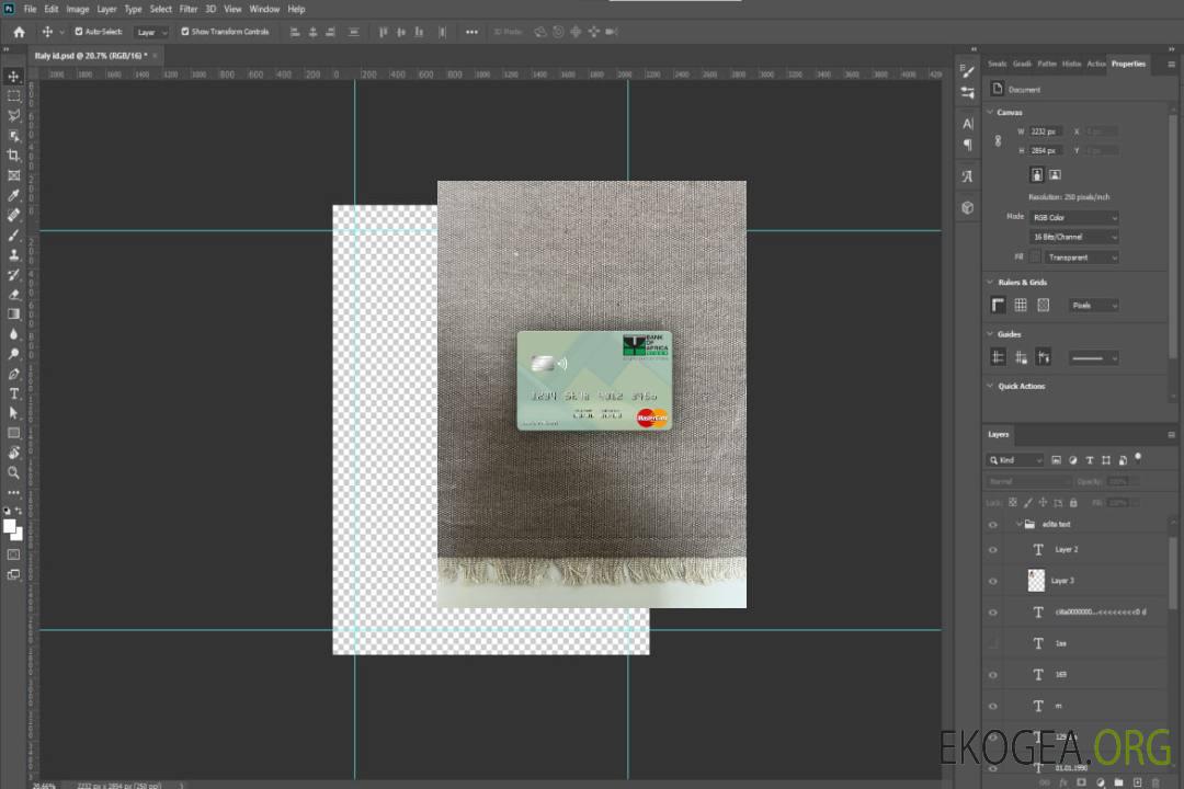 Recto photolook mastercard de la Banque d'Afrique du Niger template Recto photolook mastercard de la Banque d'Afrique du Niger template